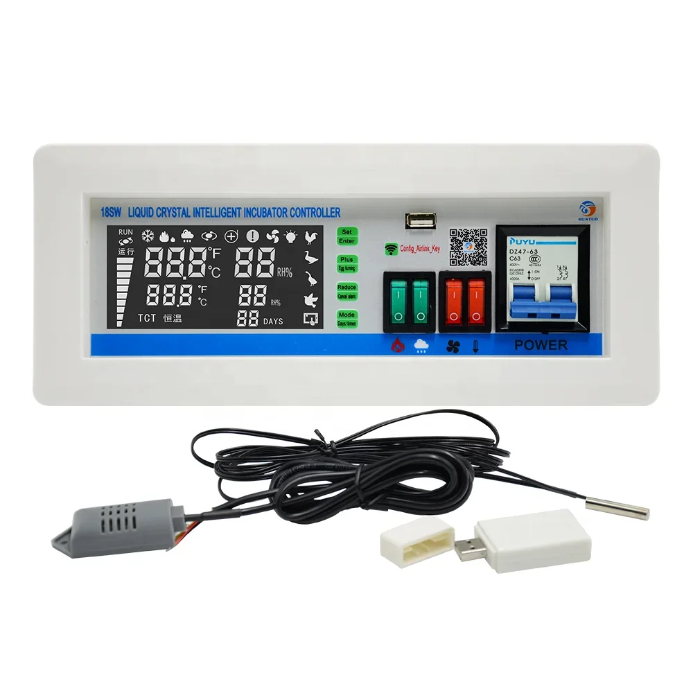 

XM-18SW Incubator Controller Egg Thermostat Hygrostat App System Control Temperature and Humidity Controller