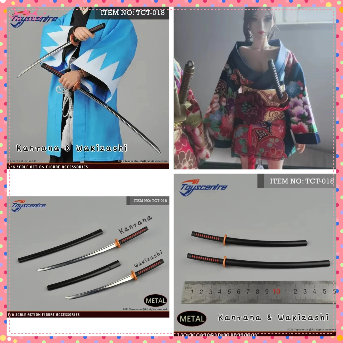 

Toys Sentre 1/6 Soldier Katana Metal Sword Model Scene Accessory for 12" Action Figure TCT-018 OBJ OB Doll Decoration Display