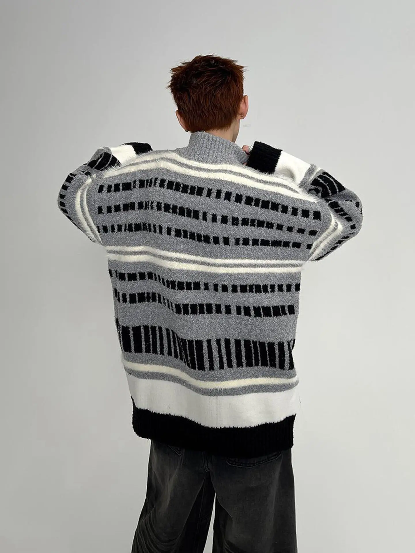 

Fur Collar Pullovers Boys Mens Lightweight Summer Spring Thin Breathable Air Cool Male Casual Daily Sport Comfortable Soft Boxy