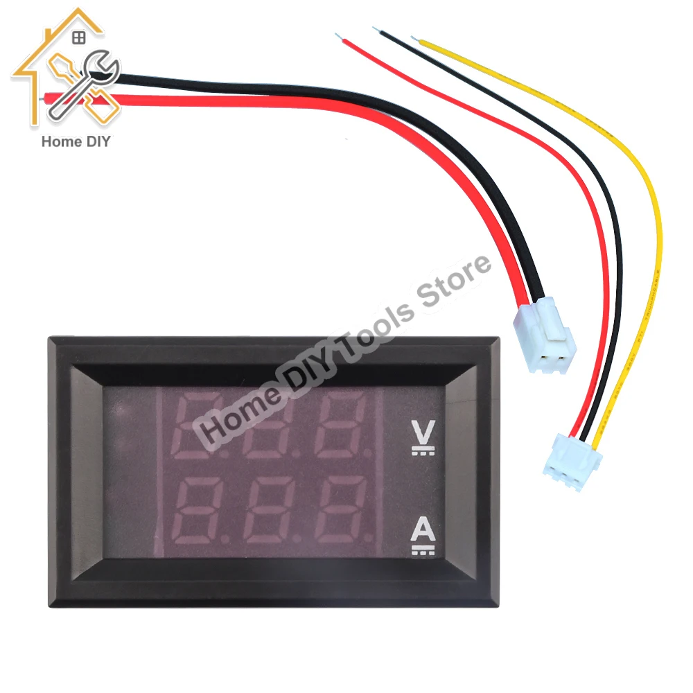 DC 0-100V 10A Digital Voltmeter Ammeter Dual Display Voltage Detector Current Meter Panel Amp Volt Gauge 0.28\