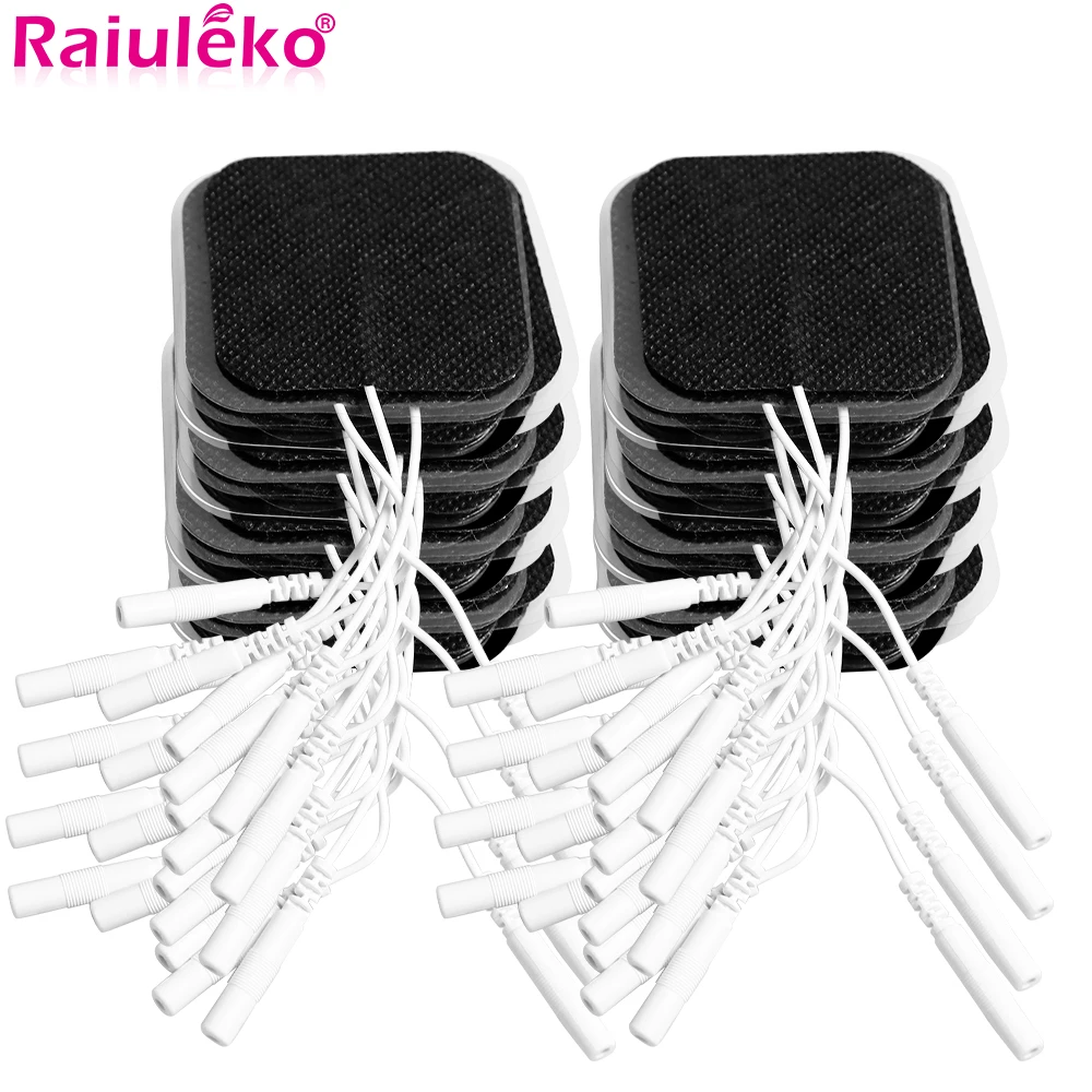 50/100Pcs 5x5cm Self Adhesive Electrode Pads EMS Tens Massager Patch Nerve Muscle Stimulator Physiotherapy Therapy Body Massager