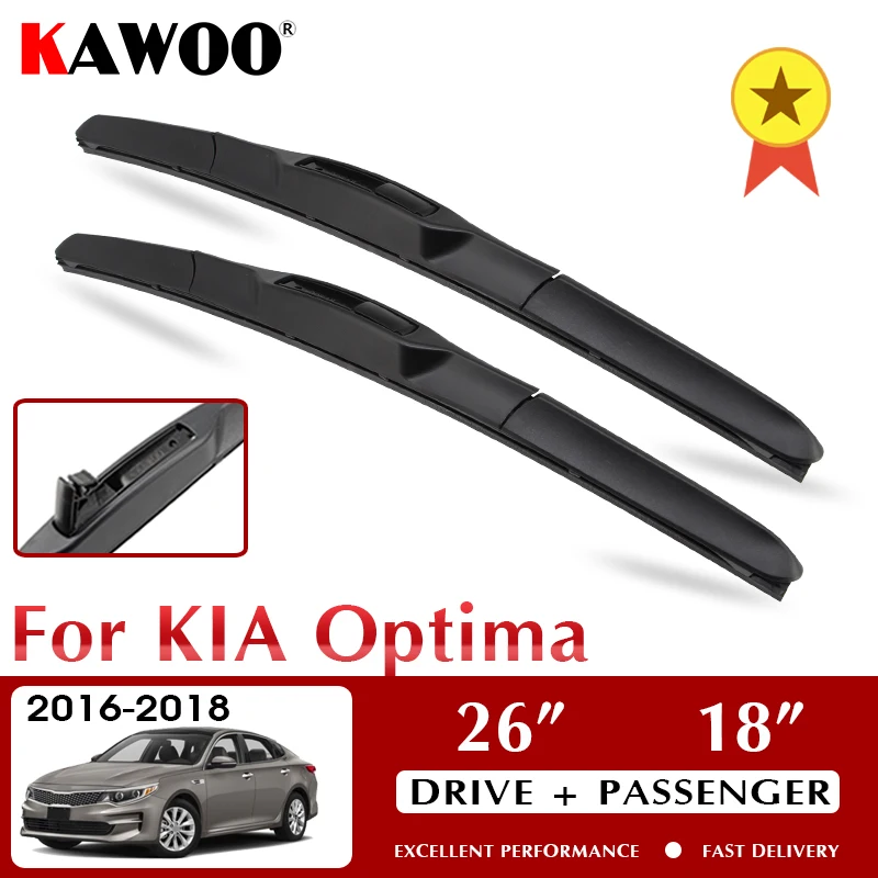 

KAWOO Wiper Front Car Wiper Blades For KIA Optima 2016-2018 Windshield Windscreen Front Window Accessories 26"+18" LHD RHD