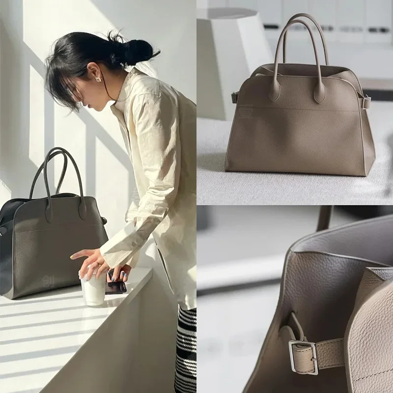 THE？？？ Women's 2024 New tote bag Margaux15 handbag large capacity tote bag cowhide simple high-quality handbag birthday gift