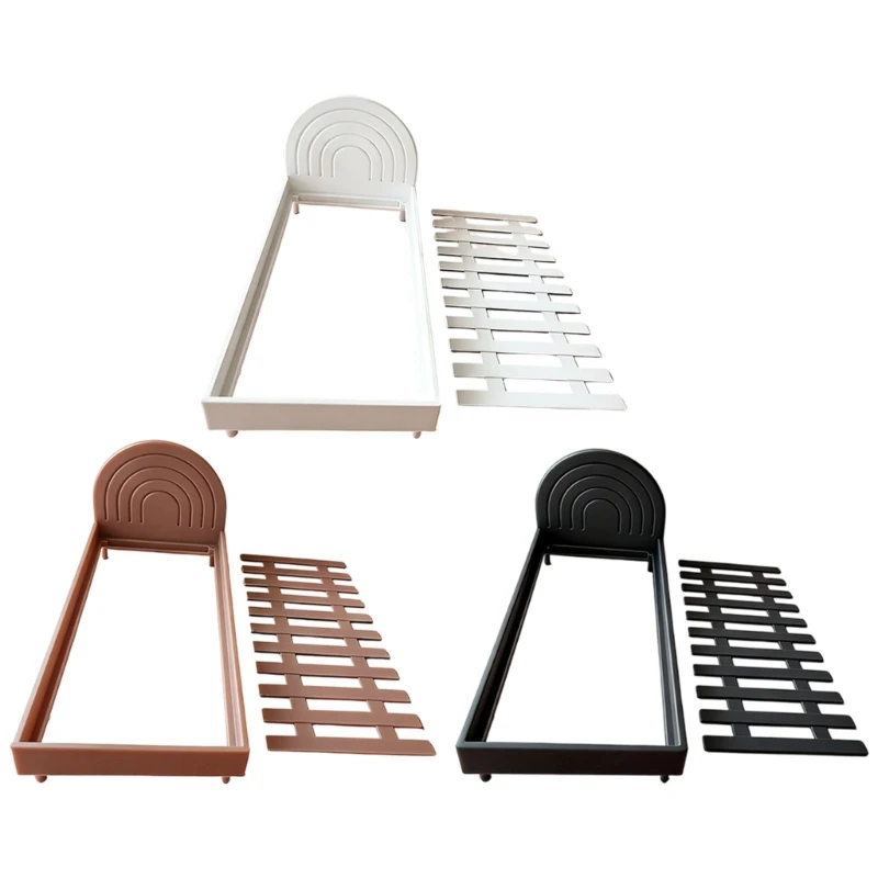 Y4QA 1/12 Doll House Bed Frame Model Figure Modern Accessory Realistic Furniture Props