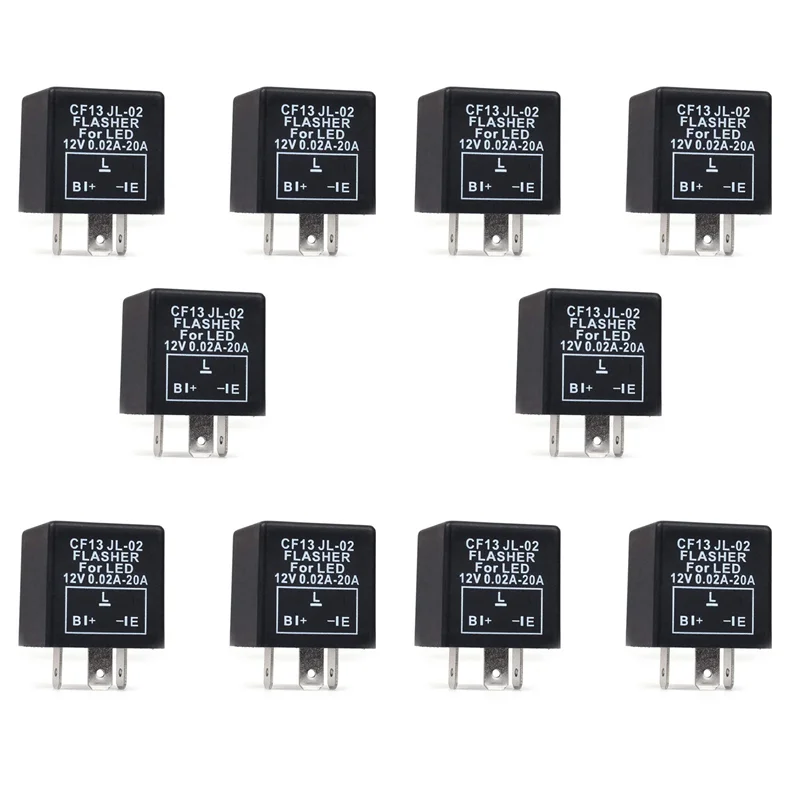 Ac29-10X Car 3-Pin CF-13 Electronic LED 12V Flasher Relay Fix For Turn Signal Blinker