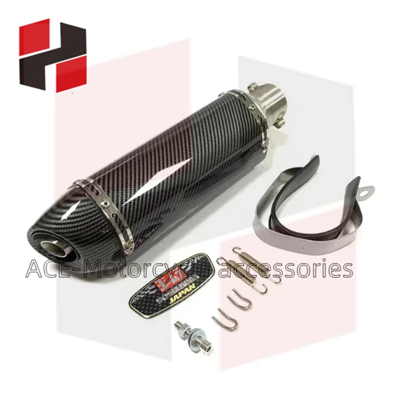 CHMotor stainless steel Motorcycle Exhaust Muffler Pipe 250cc 350cc 600cc Escape Moto Tube For Nmax Tmax530 Msx125 GSR600