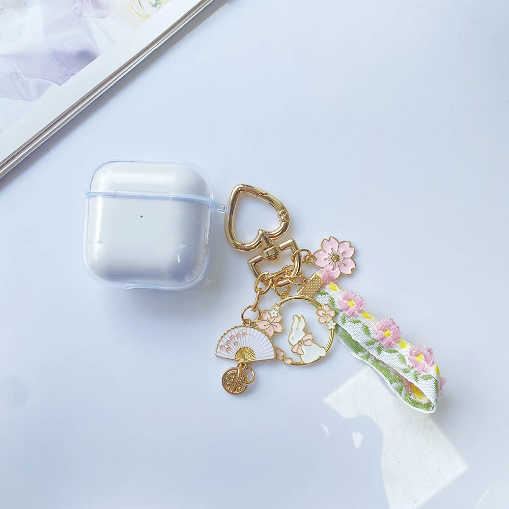 샤오미 레드미 버즈 3 용 소프트 클리어 케이스, 귀여운 크리스탈 나비 펜던트 이어폰 커버, 버즈 3 보호 케이스