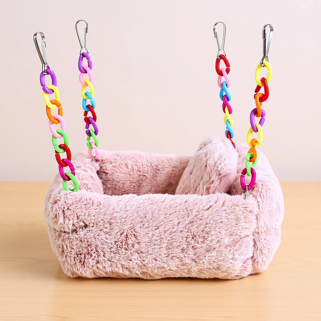 

Cotton Hideaway Bed For Small Pets Double Layer Hanging Hammock For Hamster Guinea Pig Chinchilla Rat Rabbit Soft Cozy