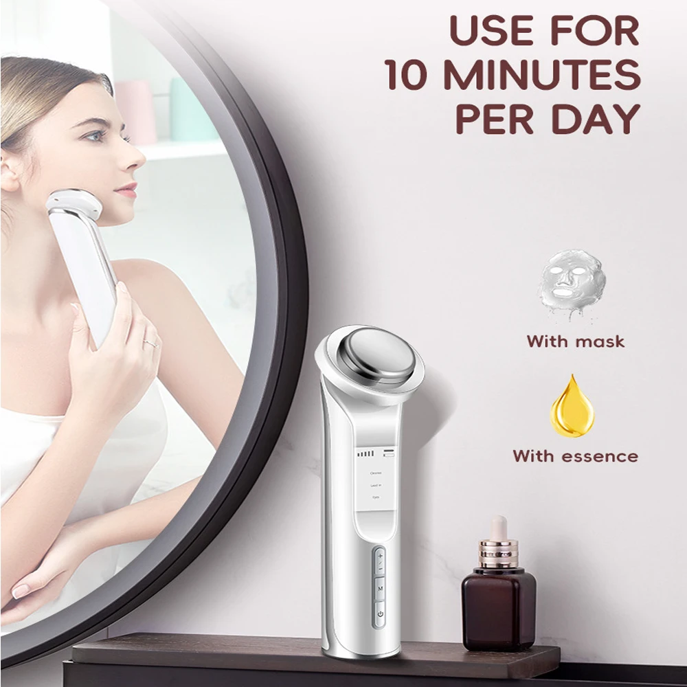 Nettoyant pour le visage masseur Facial EMS microcourant Machine de Lifting du visage Anti-âge masseur Facial raffermissement de la peau outil de soins de la peau