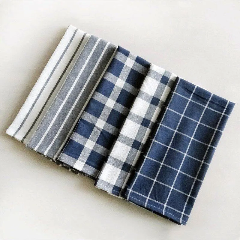 

1Pc 46x70cm Cotton Geometry Plaid Striped Tea Towel Kitchen Table Dinner Napkin Placemat Home Decor