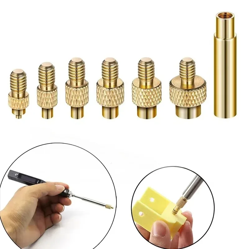 

Наконечник для термопрессования вставок для 3D-принтера, универсальный, для паяльника 936, инструмент для установки гаек M2 M3 M4 M5 M6 M8, прочный инструмент