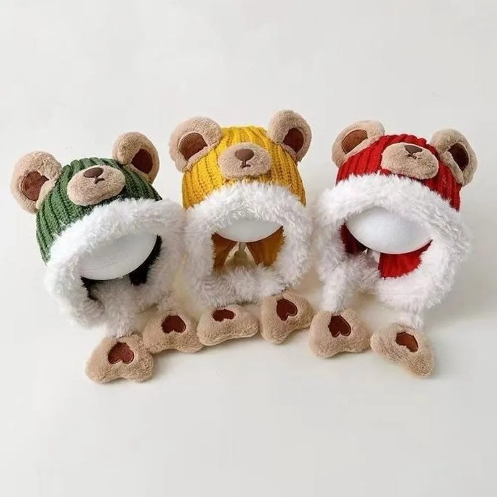 

New Lei Feng Hat Windproof Warm Pullover Cap Cute Capybara Coldproof Ear Protection Hat for Outdoor Cycling Skiing