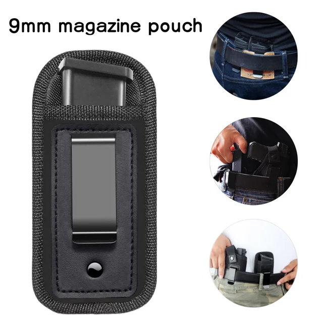 Kabura na magazynek z klipsem do paska dla pistoletów 9mm .40mm G17 19 21 22 23 Ruger SR40 Full size XD