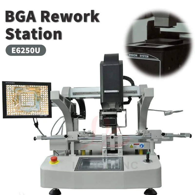 RW-E6250U BGA rework Station For Computer Server Reworking High-end Circuit Board Automatic Solder Focus 27X Focus 80x80mm