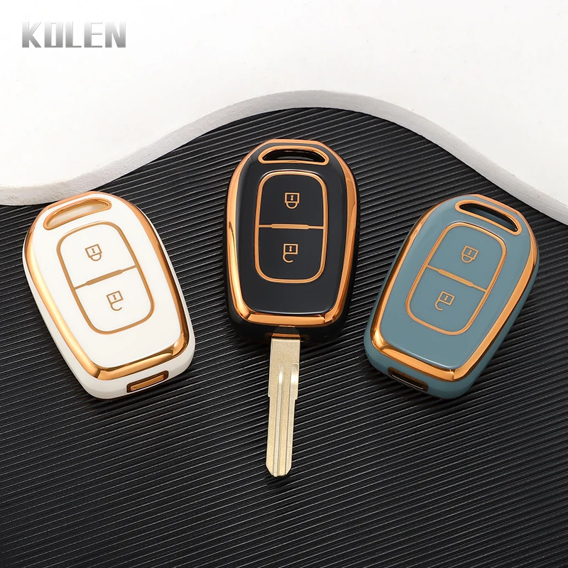 TPU Remote Key Case Cover Shell For Renault Duster Sandero Logan Clio Captur Laguna Scen 2 Button Holder Keyless Fob Accessories