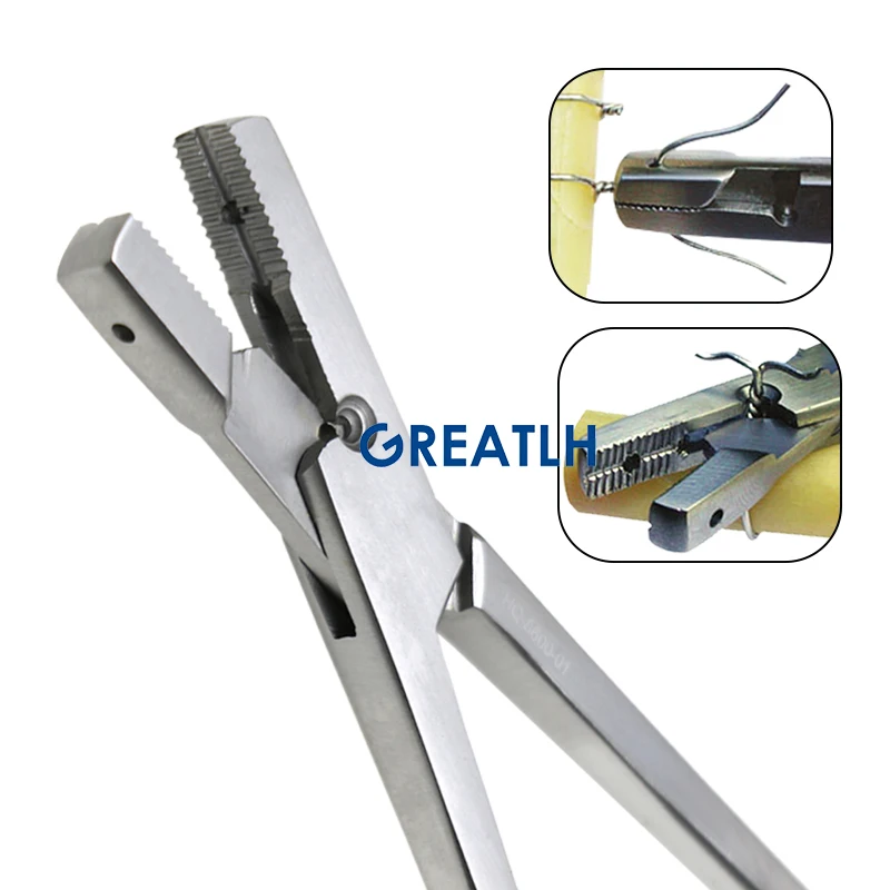 GREATLH 1pcs Wire Ligature Forceps Wire Cutter Wire Pliers Stainless Steel High Quality Surgery Tool Orthopedic Instrument