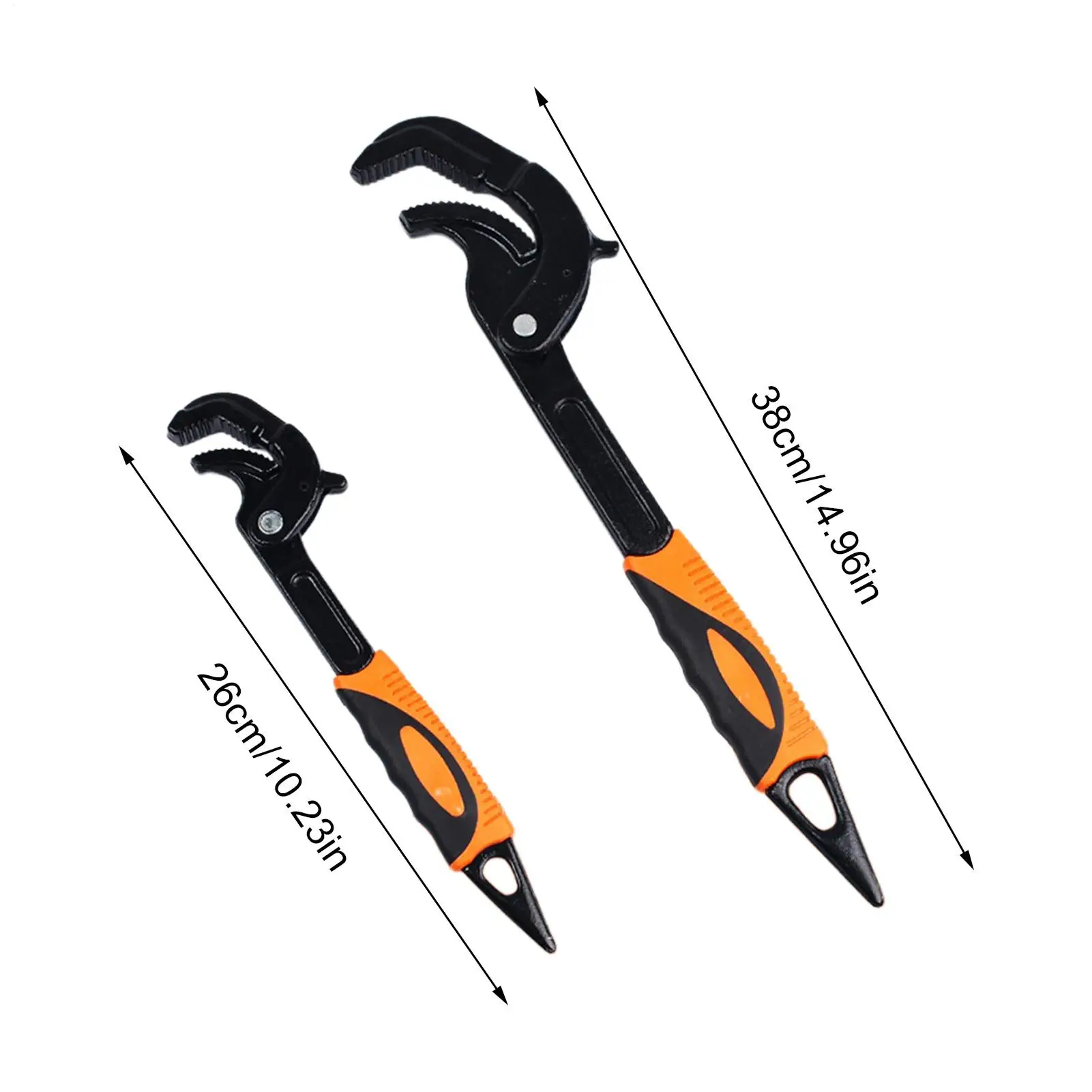 Open End Set Carbon Steel Spanner Automatic Lock Multi Purpose 2 Piece Self Adjusting Wrench Pipe Clamp