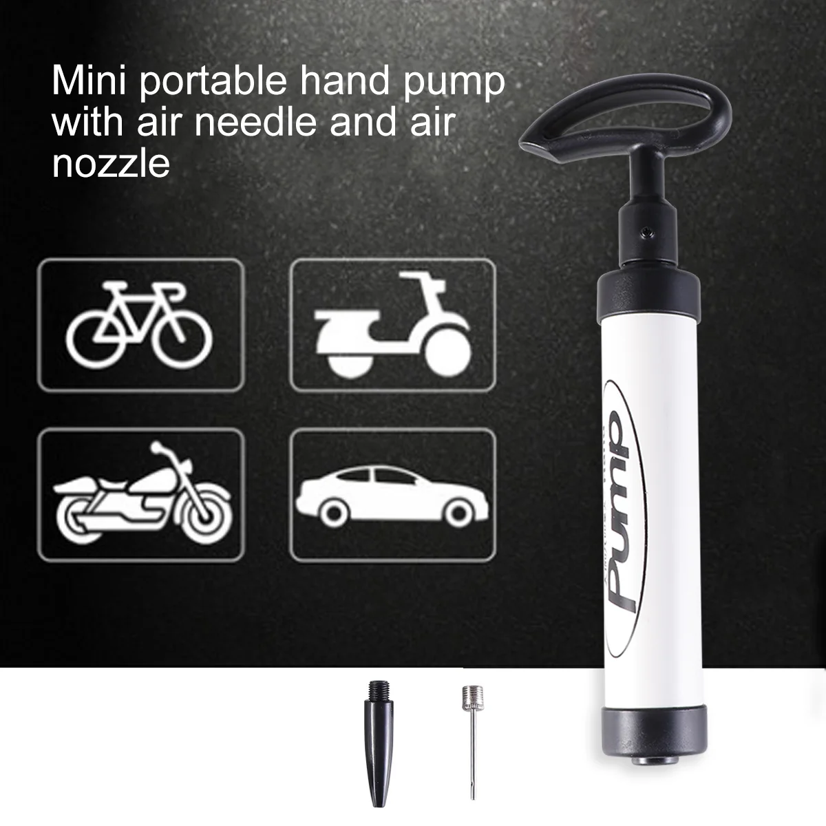 

Hand Air Pump For Basketball Volleyball Gym Ball Mini Portable Inflator With Gas Pin Air Faucet White Flexible Hose Ce