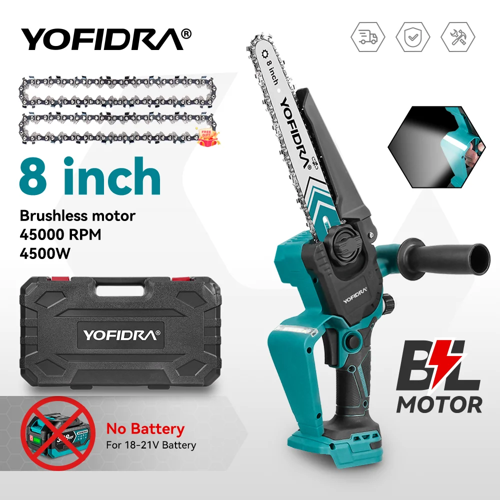 �y�Z�[�����zYOFIDRA 8�C���` �u���V���X�d���`�F�[���\�[ 4500W �R�[�h���X�؍H���苘 �ؒf�d���H�� �}�L�^18V�o�b�e���[�s���Ή�