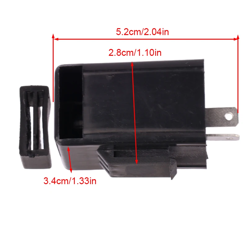 Motorcycle LED Flasher Relay 12V Speed Adjustable 2 Pin LED Electronic Flasher Relay for Motorcycle Turn Signal Direct Replaceme