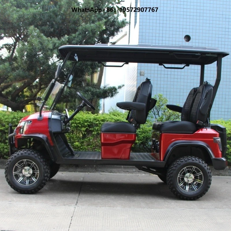 Popular Cool Red Color 4-Seater Electric Golf Buggy with 72v  Car