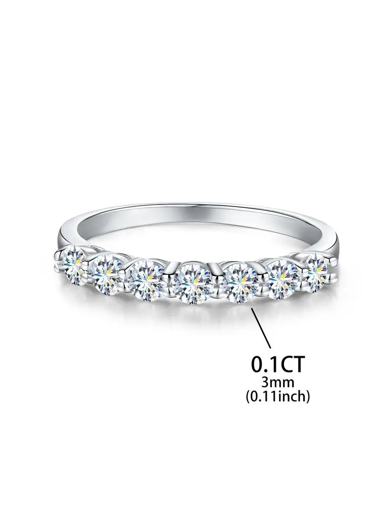 Novary 0,7ct Echter Moissanit-Diamantring 925 Sterling Silber Verlobungs- und Alltagsringe für Frauen Hochwertige Feine Schmuckstücke – Detail 5