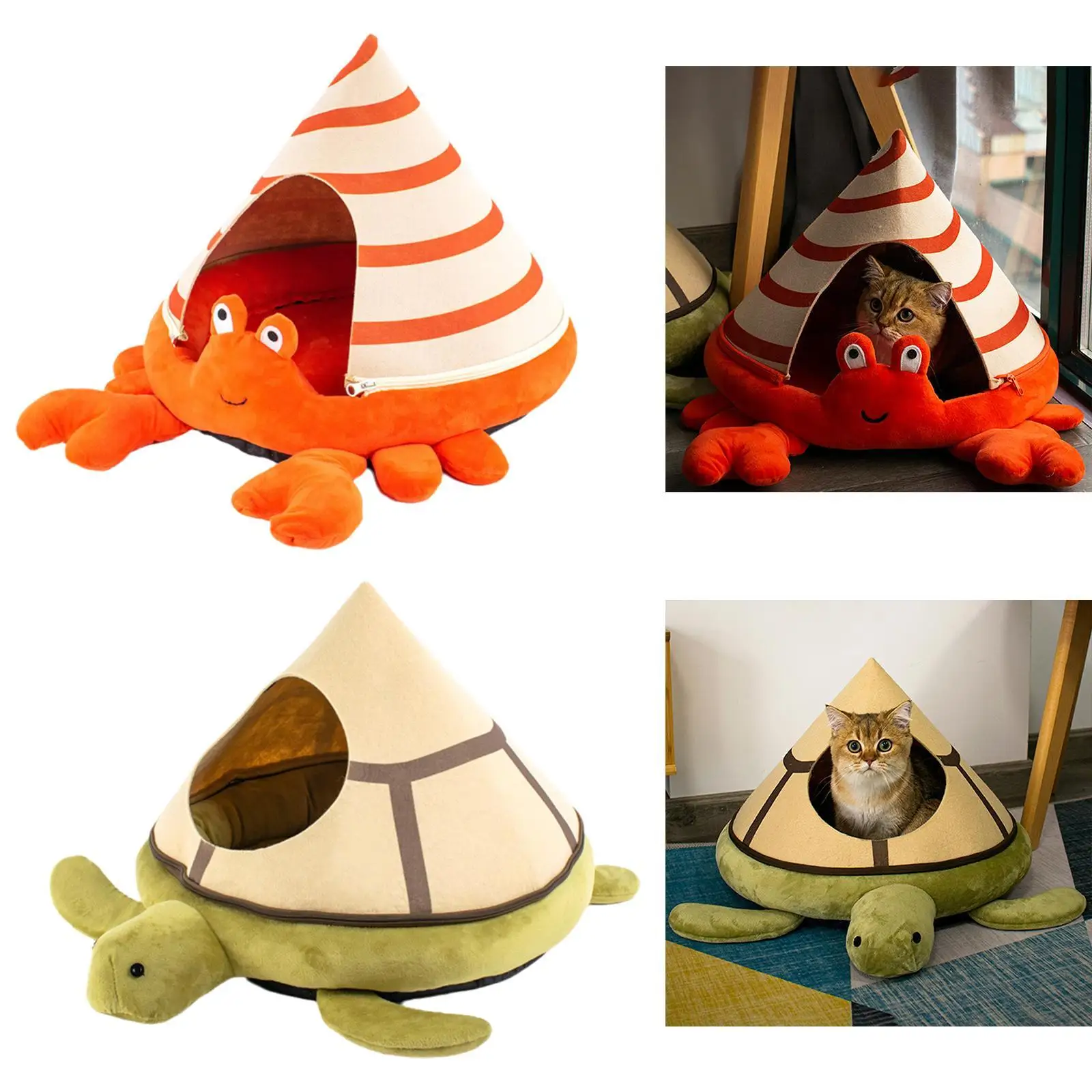 

Кровать для кошек, пещера, мягкая кровать для домашних животных, теплые съемные аксессуары для домашних животных, питомник для щенков, зимняя для домашних кошек, моющаяся кошачья хованка, кошачий домик