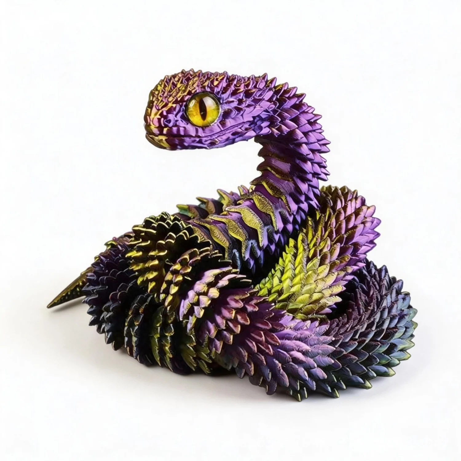 4Pcs 3D Printed Articulated Snake Toy Flexible Joint Snake Model Sensory Fidget Toy Desktop Ornament Collectible Decor 30/45cm