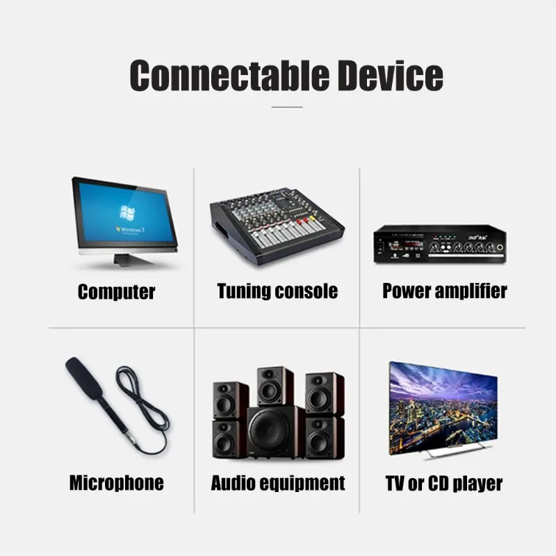 مطلية بالذهب عالية الدرع المزدوج 6.35 مللي متر إلى كابل الصوت RCA المزدوج 6.5 مللي متر إلى المزدوج RCA خلاط 1.5 متر كابل الصوت للكمبيوتر DVD TV VCR MP3 #5