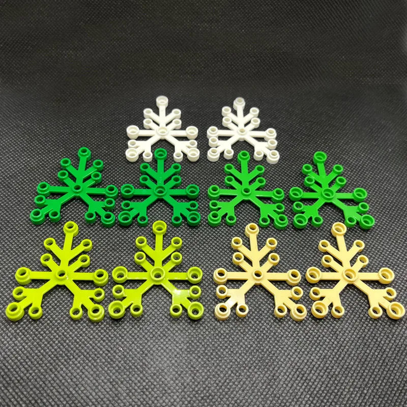 30pcs 6 x 5 Leaves Block Flower Tree Parts Compatible 2417 Classic MOC Build Brick Construction City Street View Accessories