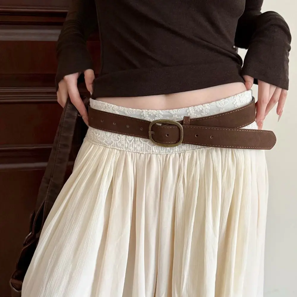 حزام جلد سويدي بإبزيم دبوس أنيق، تصميم فاخر، حزام خصر للأعمال، حزام خصر كاجوال للنساء #2