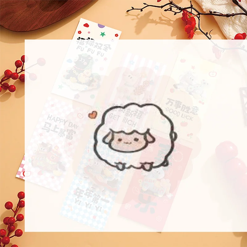 Anno del cavallo 2026, incantatrice busta rossa del festival di primavera con pony ricamato in 3D, modello di cartone animato, articolo perfetto per bambini