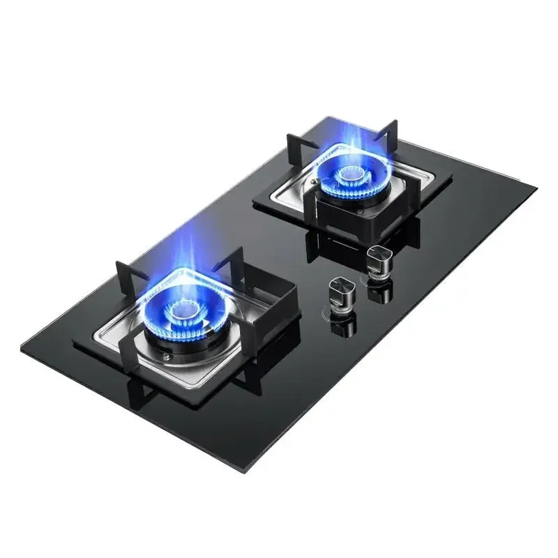 Household Gas Stoves Liquefied Gas High Fire Gas Range Binocular Stove with Flameout Protection
