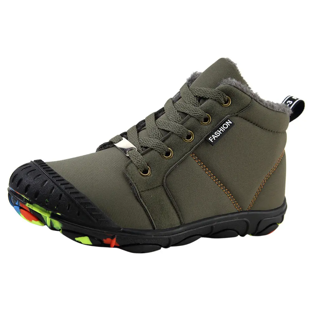 

Kids Outdoor Cotton-Padded Shoes Black 36 Winter Warm Boots Thick Sole Wear-Resistant Snowshoes for Kids Winter Shoes