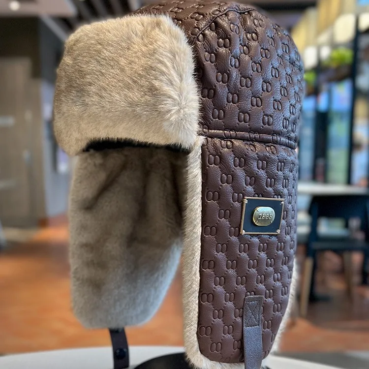 Кожаная шапка-ушанка-авиатор-траппер для мужчин и женщин, русская советская шапка-ушанка из искусственного меха, теплая уличная зимняя шапка