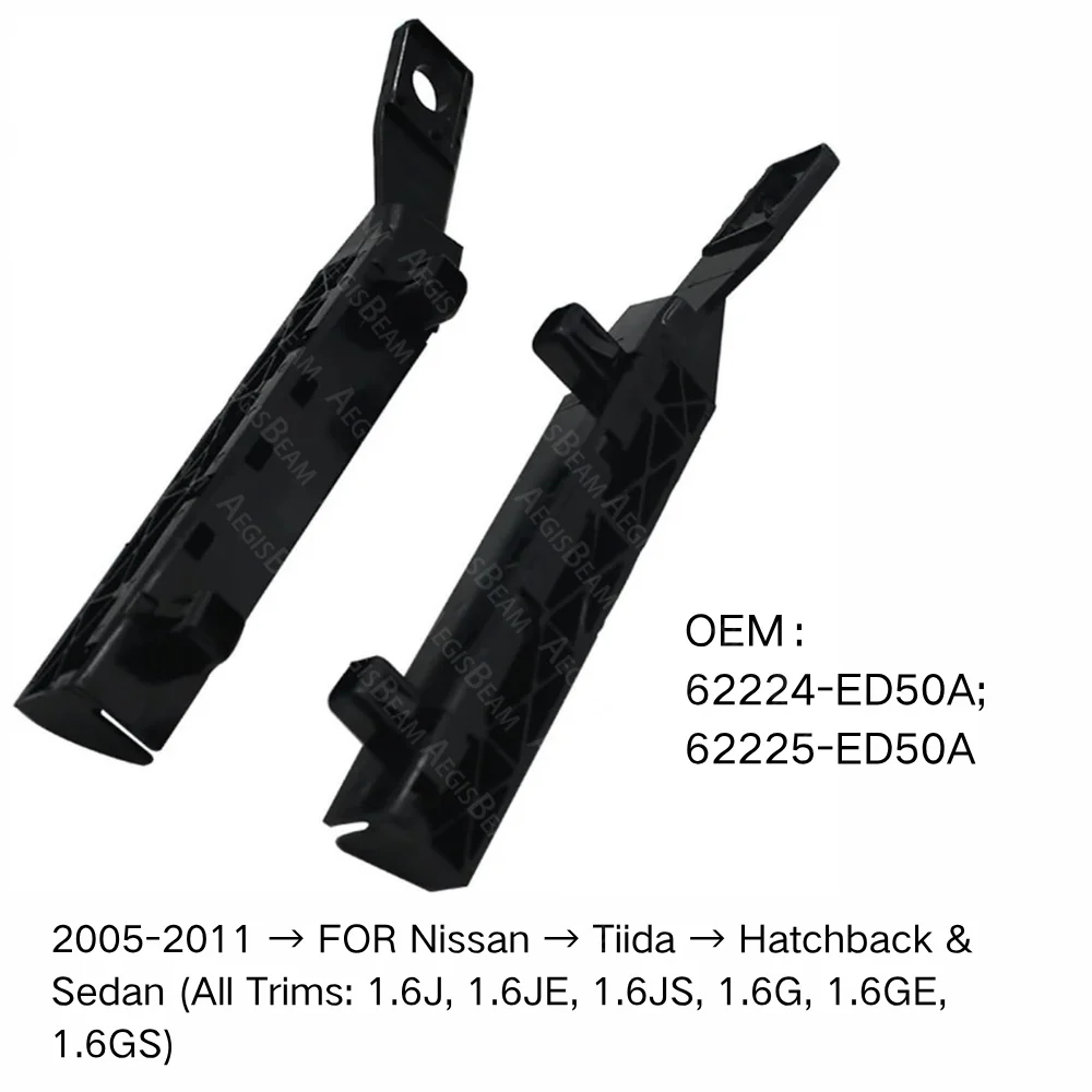 

Front Bumper Retainer Bracket Spacer Support FOR Nissan Tiida Hatchback Sedan 1.6J 1.6JE 1.6JS 1.6G 1.6GE 1.6GS 62224-ED50A