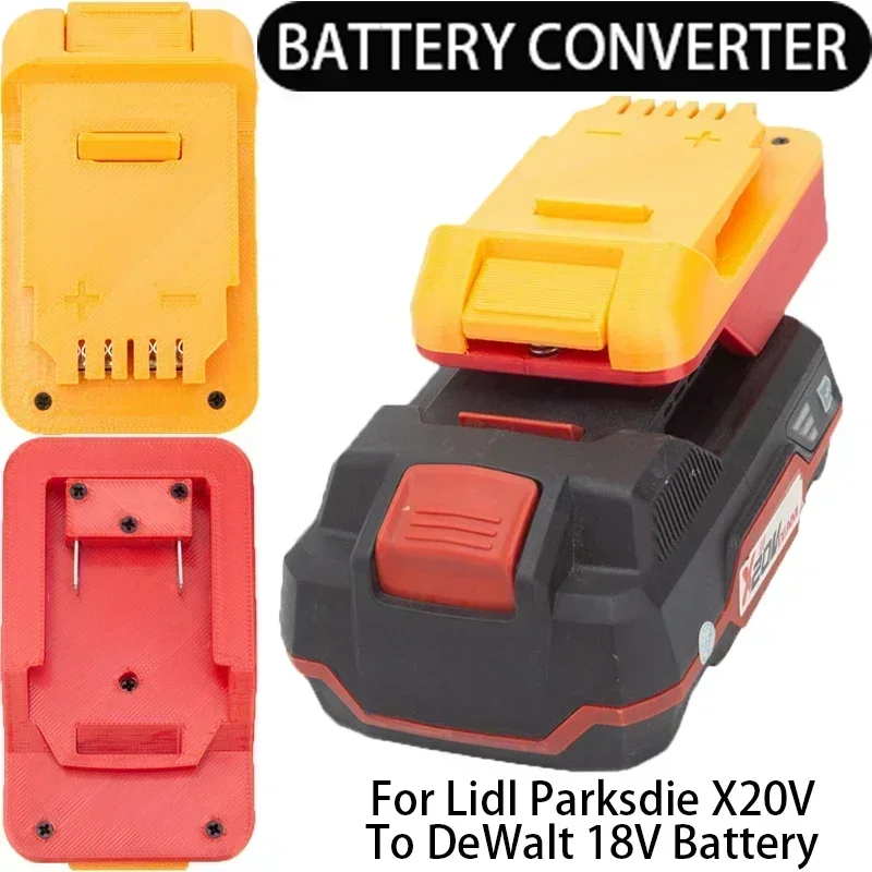 Adaptador para Lidl Parkside X20v para Dewalt 18 20v Li-ion Níquel Adaptador de Bateria Compatível com Dewalt Tools Cordless Drill Series