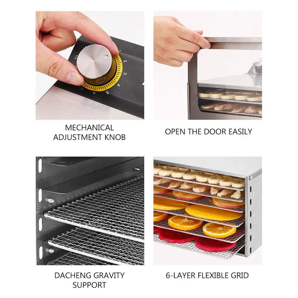 Máquina desidratadora Voedseldroger Máquina de secagem de frutas em aço inoxidável Secador de alimentos para frutas e vegetais