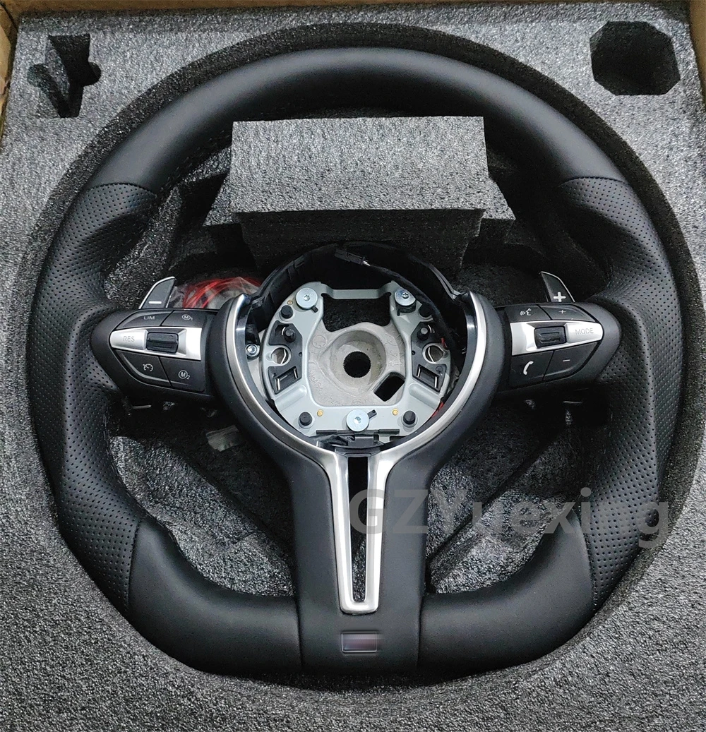 M Performance Sport Real Leather Steering Wheel for B-MW 3 Series F10 F30 Models Stylish Car Design