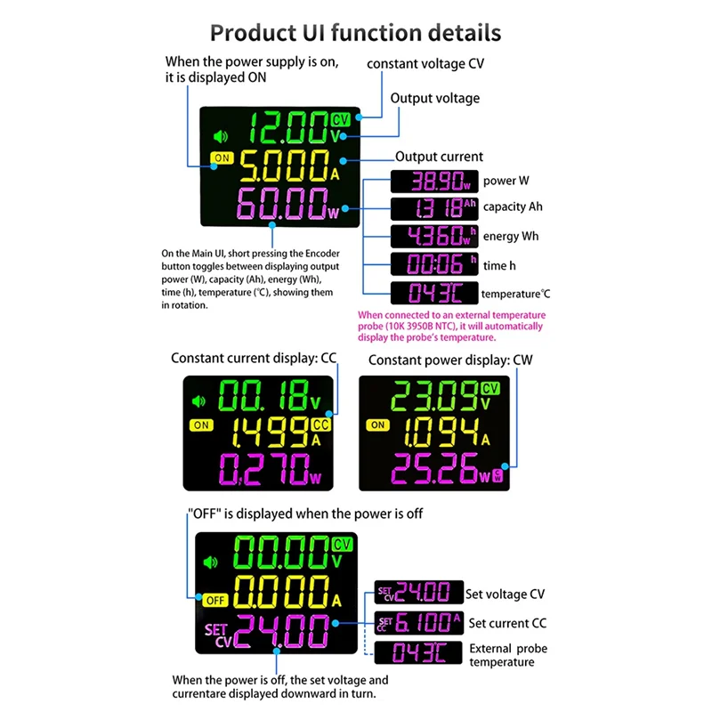 

AS94-SK60X NC Lift Voltage DC Adjustable Regulated Voltage Power Supply Constant Voltage Current Solar Charge Module