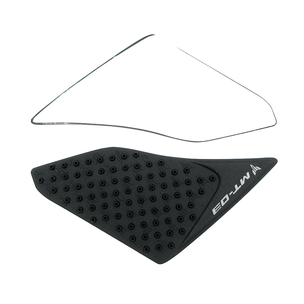 Motocicleta Anti Slip Tanque Pad Protector Adesivos, Gás Joelho Grip, Tração Decalques Laterais, Acessórios para Yamaha MT03, MT 03, 2015, 2016