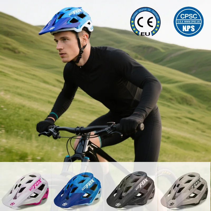 

BATFOX Bike Helmet for MTB Mountain Cycling, CE Certified , Breathable Adult Cycling Helmet,Off-road mountain anti-collision men
