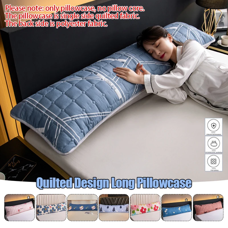 120/150/180cm Quilted Long Pillowcase Cotton Soft Thick Pillow Cover Home Hotel Cartoon Printed Lovely Body Pillow Case