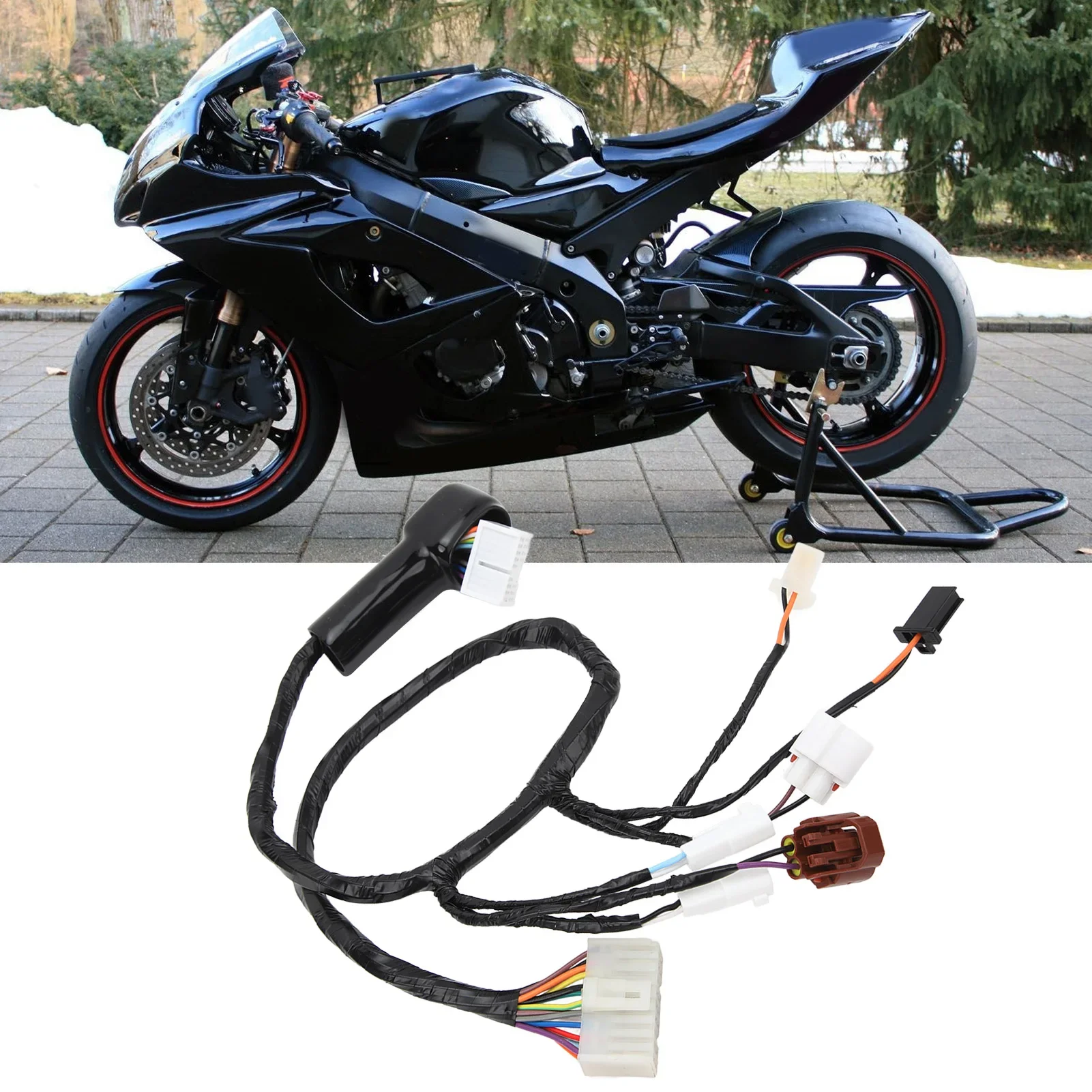 

Motorcycle Headlight Wiring Harness 36620-41G00 Speed Gauges Instrument Wiring Harness for Suzuki GSX-1000 2004-2005