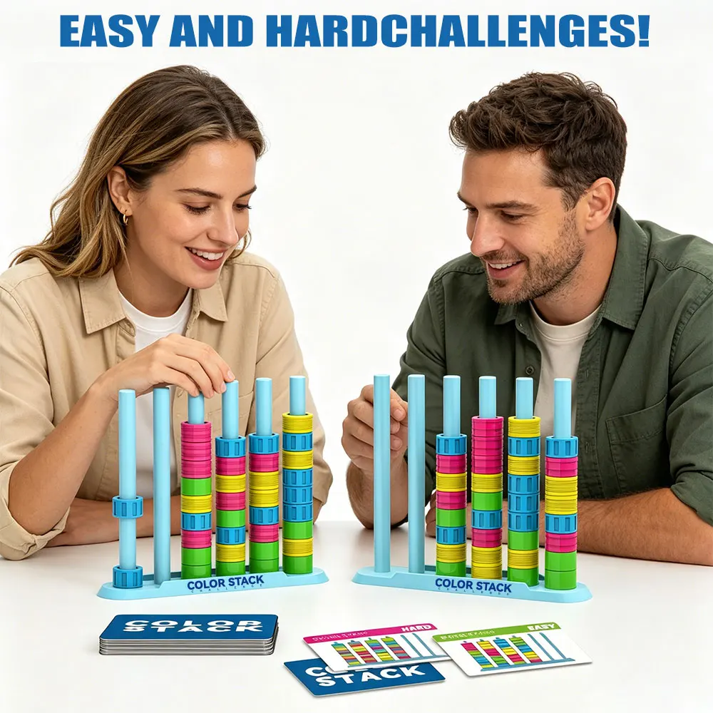 New Color Stack Puzzle Fun Matching Interactive Challenge Toy Party Entertainment Puzzle Solving Battle Game Color Sorting Game