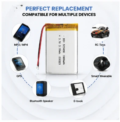 503450P 1000mAh 3.7v Polymer Lithium Long Endurance with Wire Protection Board Compatible with Long-lasting Battery Pack