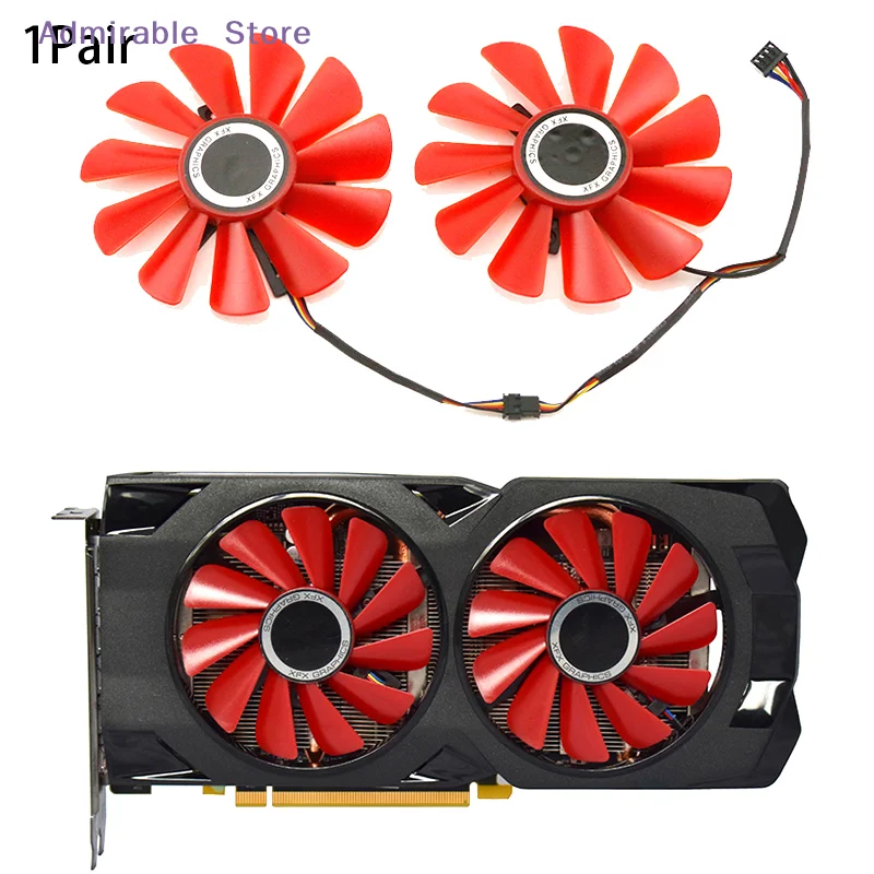 [W]New 87MM Diameter RX-570- RX-580- FDC10U12S9-C For RX570 RX580 Video Graphics Cards Cooling As Replacement Fan
