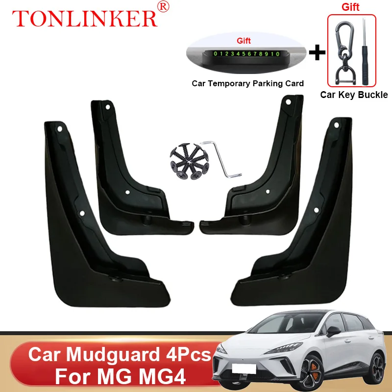 

TONLINKER Car Mudguard For MG MG4 EV MG 4 Mulan 2022 2023- Mudguards Splash Guards Front Rear Fender Mudflaps Accessories