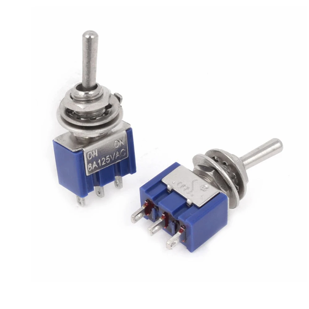 10 шт. AC125V 6A ON/ON 3 клеммы 2-позиционный тумблер SPDT мини микропереключатель для бытовой техники промышленное управление