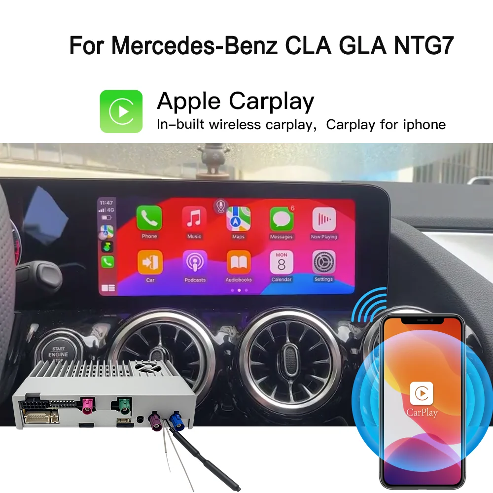 Hualingan android13 8 + 128GB CarPlay adapter for Mercedes-Benz CLA GLA ntg7.0 car screen Android Auto interface YouTube TikTok